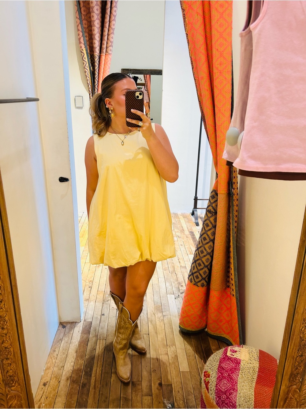 Free People strutting bubble mini dress